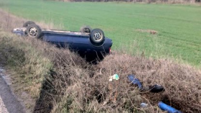 Tekirdağ’da takla atan otomobilde sürücü yaralandı