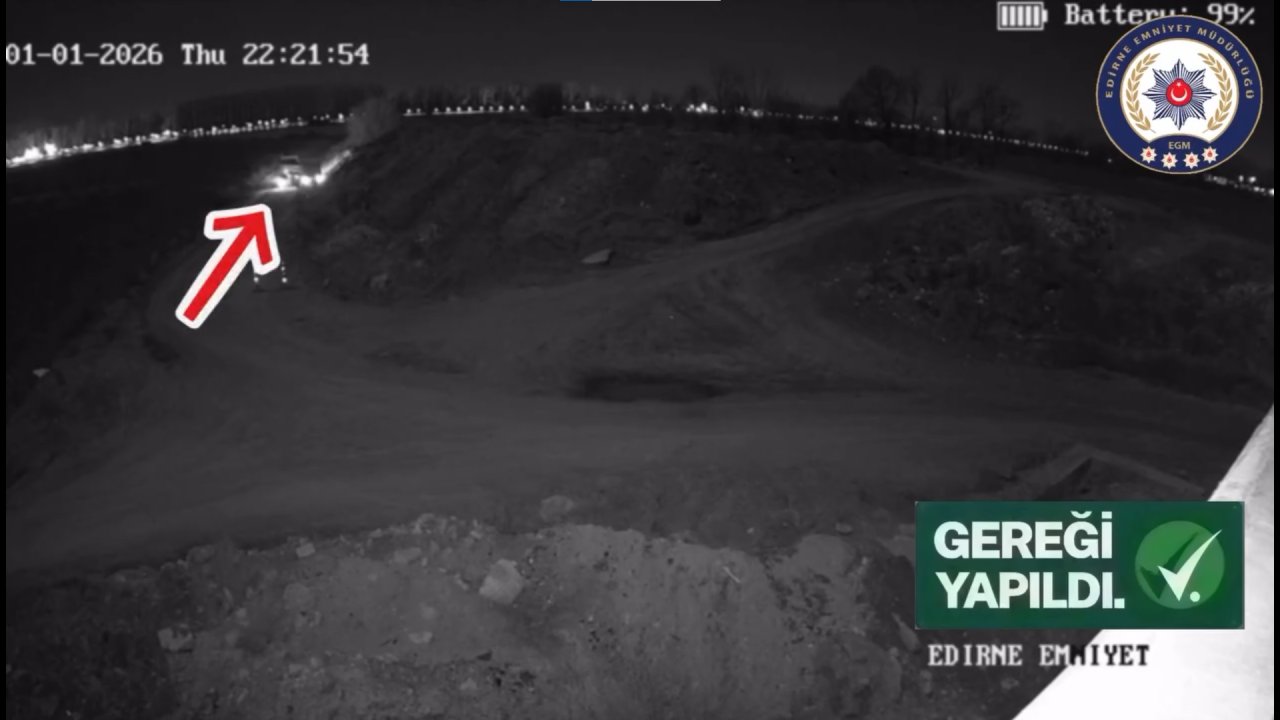 Yol kenarına hafriyat döken kamyon sürücüsüne 63 bin lira ceza; olay anı kamerada