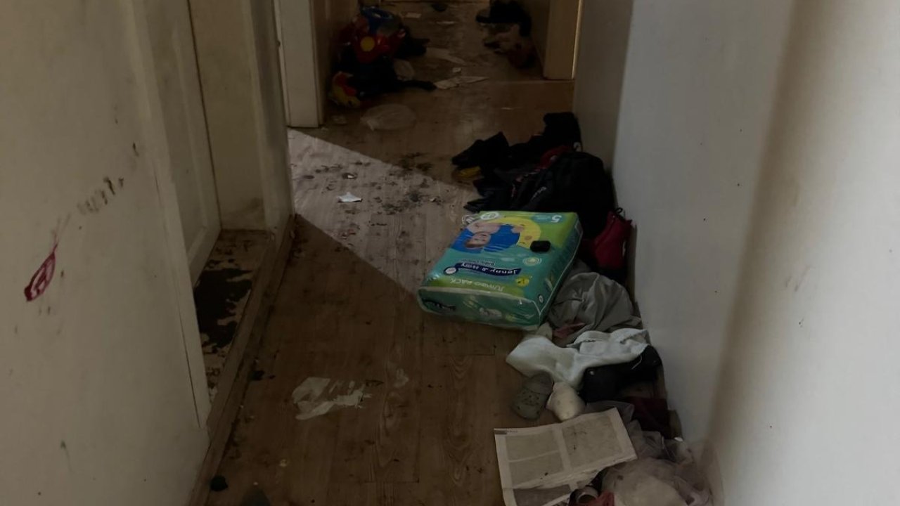 8 aydır kirasını ödemedikleri daireyi 'çöp eve' çevirdiler
