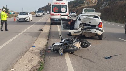 Balıkesir'de iki ayrı kazada 2 motosiklet sürücüsü yaralandı