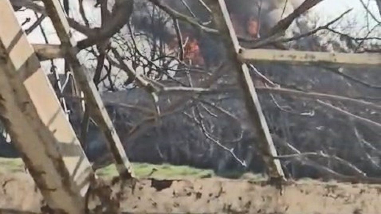 Betonarme evde yangın; 1 yaralı