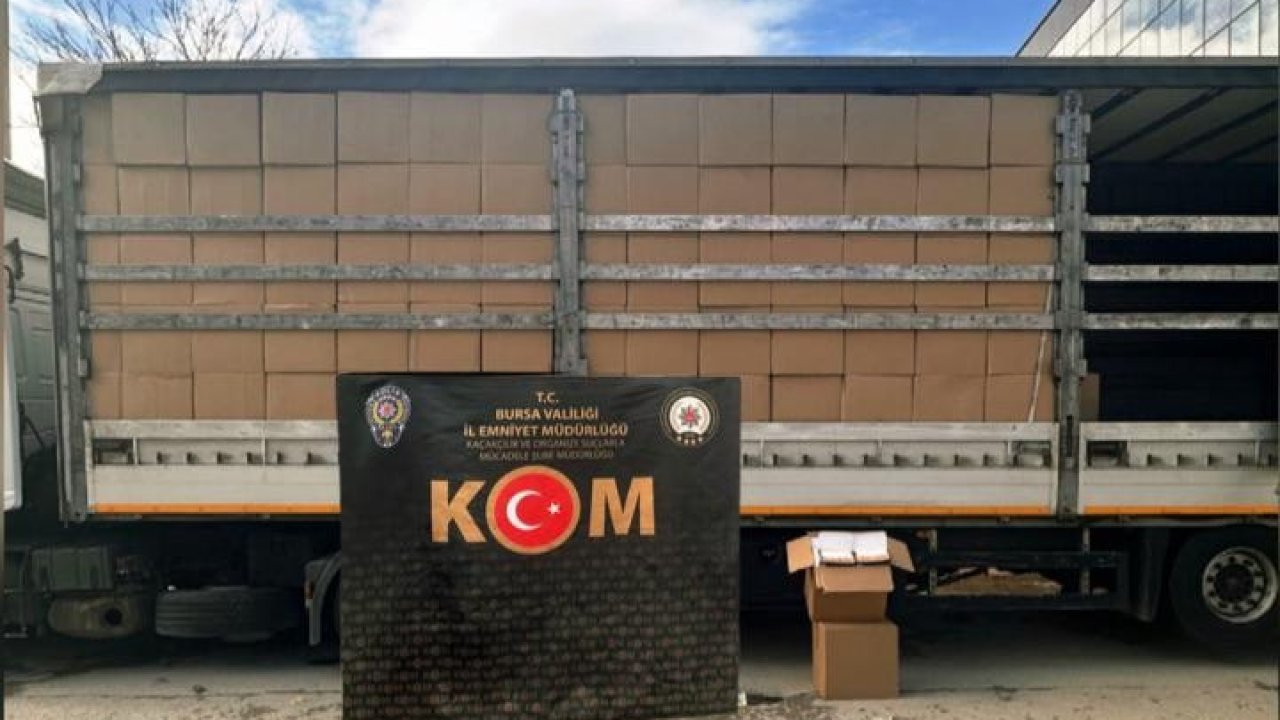Bursa’da 10 milyon 510 bin kaçak makaron ele geçirildi