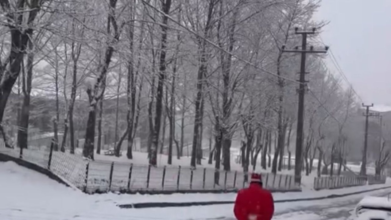 Bursa'da yoğun kar yağışı; araçlar yolda kaldı