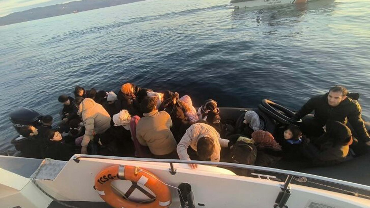 Çanakkale'de 37 kaçak göçmen ile 1 organizatör yakalandı