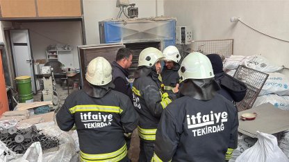 Çorlu'da atölyede çıkan yangında, bir işçi yaralandı