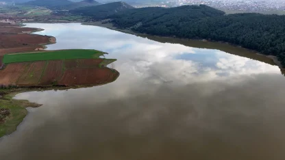 Edirne’de Kocadere Göleti'nin doluluk oranı yağışlarla arttı