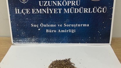 Edirne'de üzerinde uyuşturucuyla yakalanan şüpheliye gözaltı