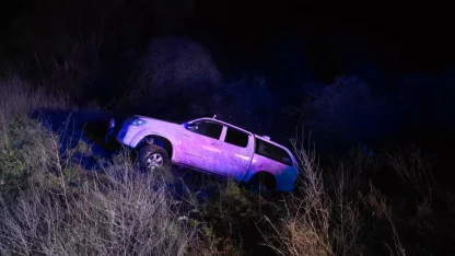 Kamyonetin şarampole yuvarlandığı kazada sürücü yaralandı