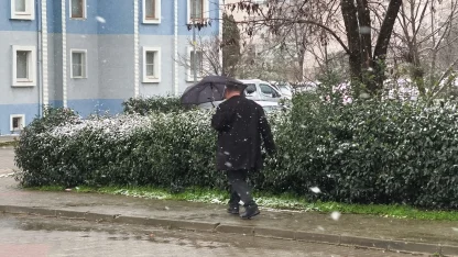 Keşan’da kar yağışı etkili oluyor