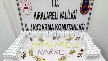Kırklareli’de 8 bin 384 uyuşturucu hap ele geçirildi