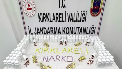 Kırklareli’de 8 bin 384 uyuşturucu hap ele geçirildi