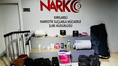Kırklareli'de uyuşturucu yetiştirilen eve operasyonda 3 tutuklama