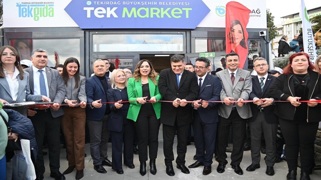 Tekirdağ Büyükşehir Belediyesi, 'Tek Market'in ilk şubesini Süleymanpaşa'da açtı
