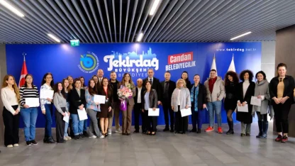 Tekirdağ Büyükşehir Belediyesi'nin açtığı Almanca kursunda ilk sertifikalar verildi