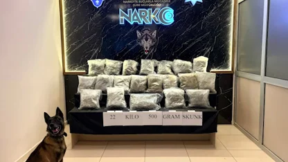 TIR'ın stepnesinde 22,5 kilo skunk ele geçirildi