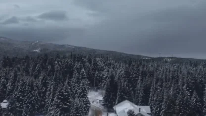 Uludağ Milli Parkı’nda kar manzarası dronla görüntülendi