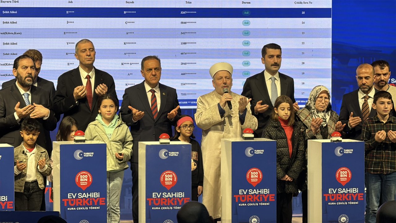 Yalova’da inşa edilecek bin 805 konutun kura çekimi gerçekleştirildi