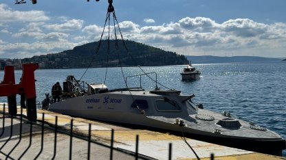 Yerli ve milli imkanlarla üretilen insansız mayın tarama aracı Erdek’te