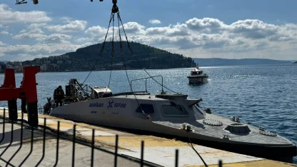 Yerli ve milli imkanlarla üretilen insansız mayın tarama aracı Erdek’te