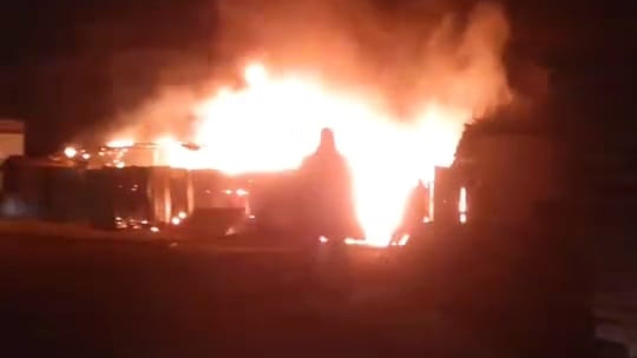 Bursa'da küçükbaş çiftliğinde yangın