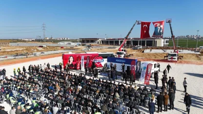 Çorlu'da Sebze ve Meyve Toptancı Hali'nin temeli törenle atıldı