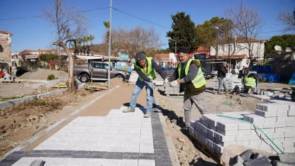 Cunda'da, araç trafiği ve yaya ulaşımına düzenleme