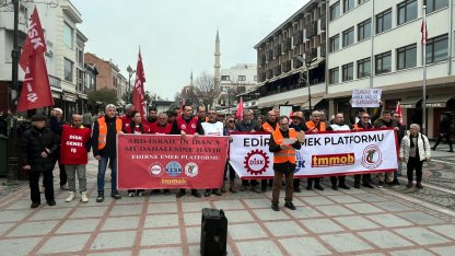 Edirne’de ABD ve İsrail’in saldırıları protesto edildi