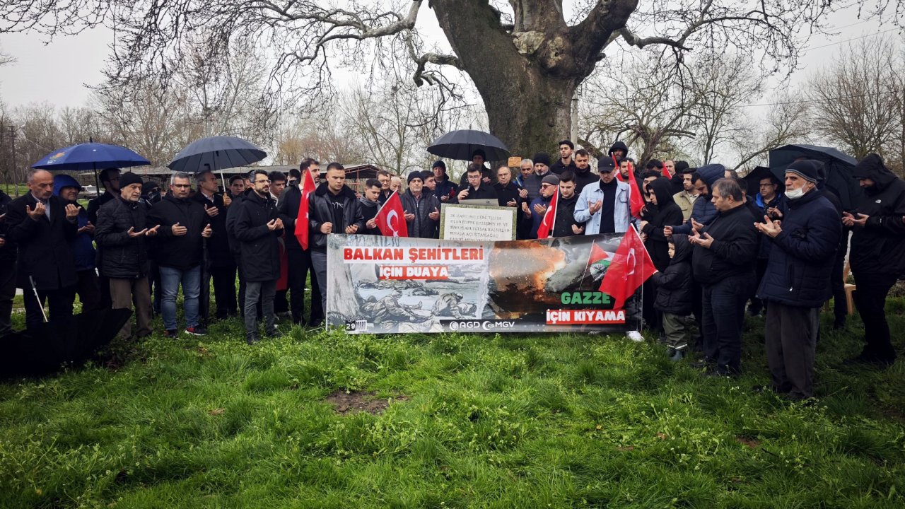 Edirne’de Balkan şehitleri ve Gazze’de hayatını kaybedenler anıldı