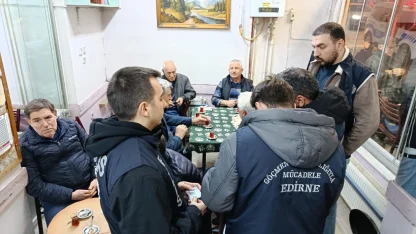 Edirne'de polisten yasa dışı bahis ve kumar denetimi