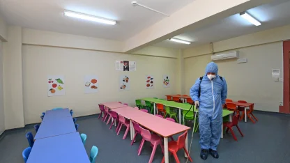 Osmangazi’de kreşler ara tatilde dezenfekte edildi