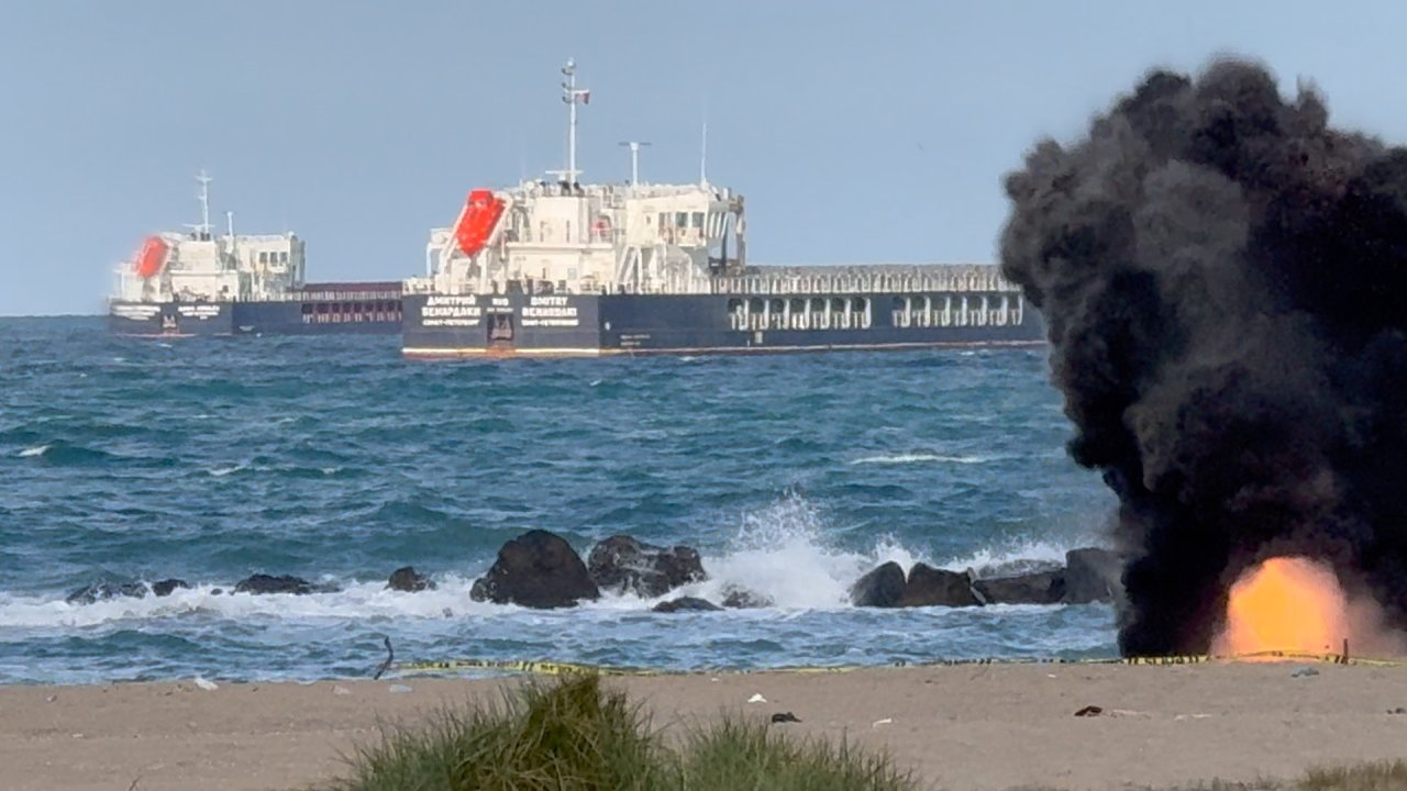 Sakarya'da sahilde parçalanmış insansız hava aracı bulundu