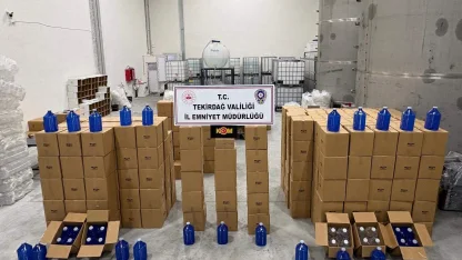 Tekirdağ'da 17 bin 815 litre etil alkol ele geçirildi