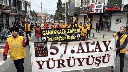 Tekirdağ'dan Çanakkale'ye '57'nci Alay Vefa Yürüyüşü' başladı