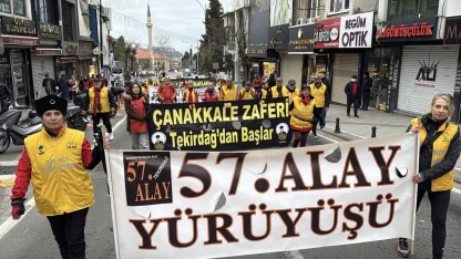 Tekirdağ'dan Çanakkale'ye '57'nci Alay Vefa Yürüyüşü' başladı