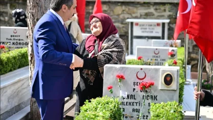 Yıldırım Belediye Başkanı Yılmaz’dan şehitlik ziyareti