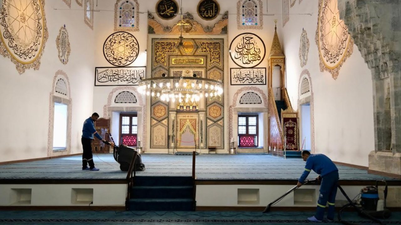 Yıldırım’da camilerde bayram temizliği