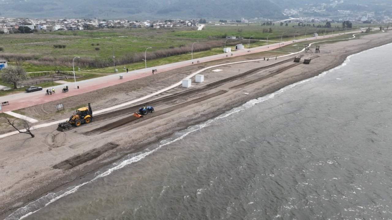 Bursa’da plajlar yaza hazır hale getiriliyor