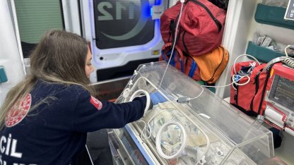 Çanakkale’de 54 günlük bebek, ambulans uçakla Ankara’ya sevk edildi