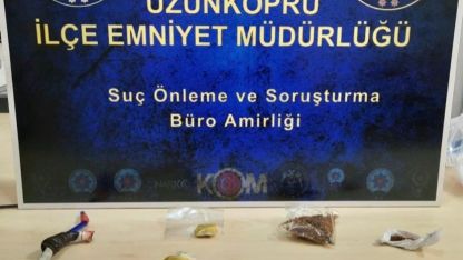 Edirne’de evinde uyuşturucu bulunan şüpheliye tutuklama