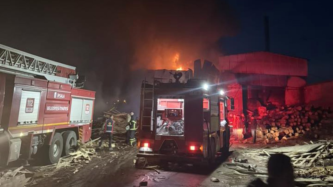 Edirne’de kereste fabrikasında yangın