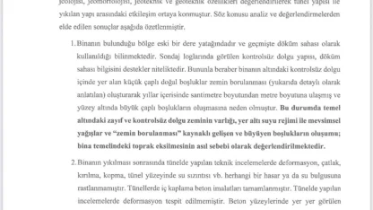 Gebze’de yıkılan binayla ilgili ikinci raporda, olayın metro ile ilgili olmadığı belirtildi