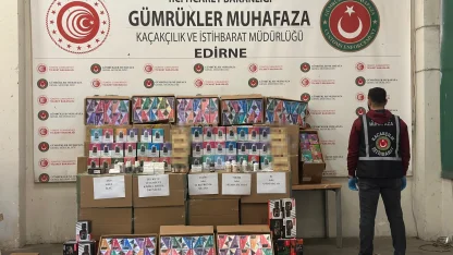Kapıkule’de TIR’da 10 bin 400 elektronik sigara ve kaçak eşya ele geçirildi