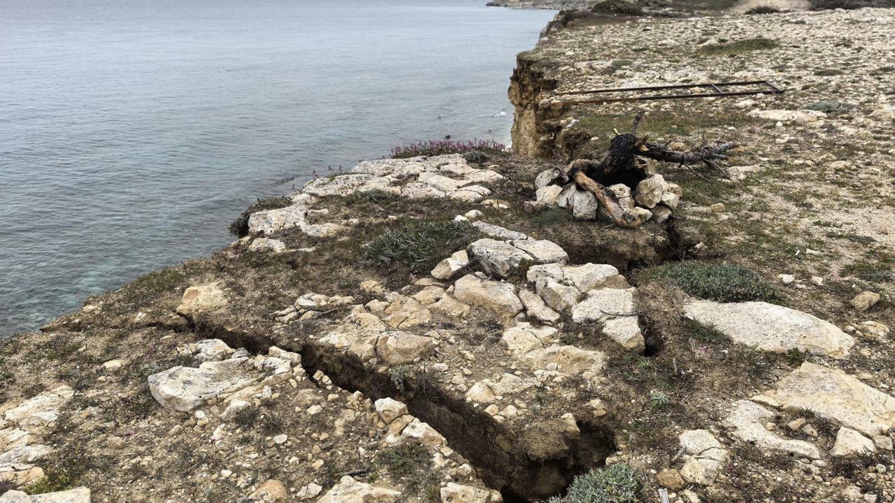 Polente Burnu'nda çökmeler meydana geldi