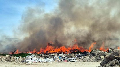 Tekirdağ'da atık deposunda yangın