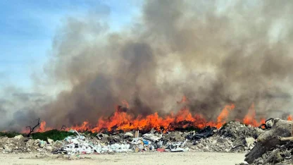 Tekirdağ'da atık deposunda yangın
