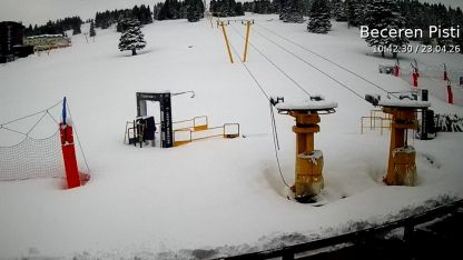 Uludağ'da nisan ayında kar yağışı; kar kalınlığı 1 metre