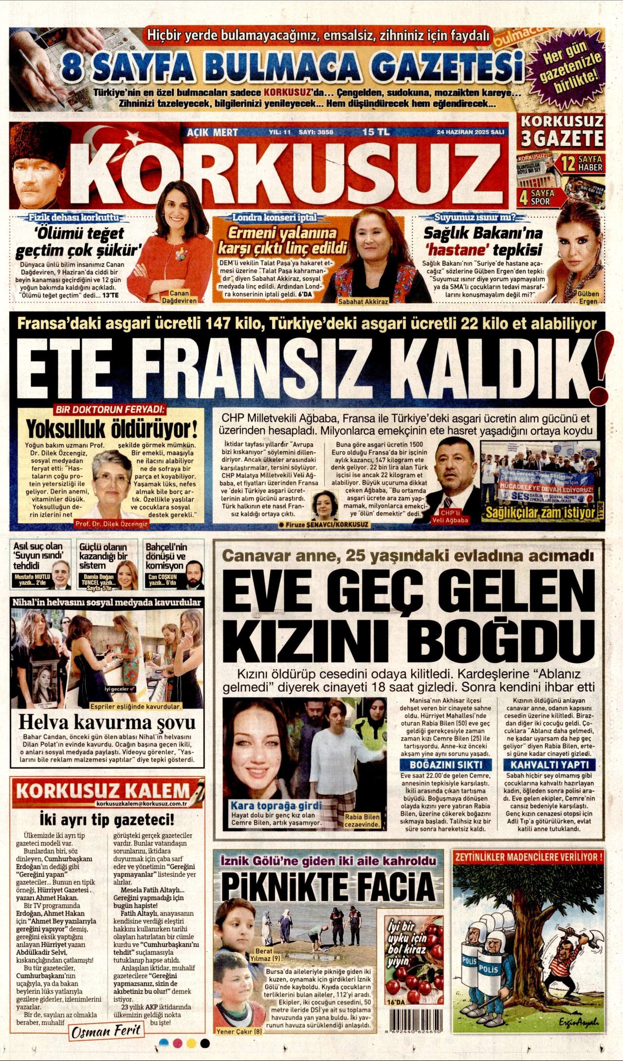 KORKUSUZ Gazete Manşeti