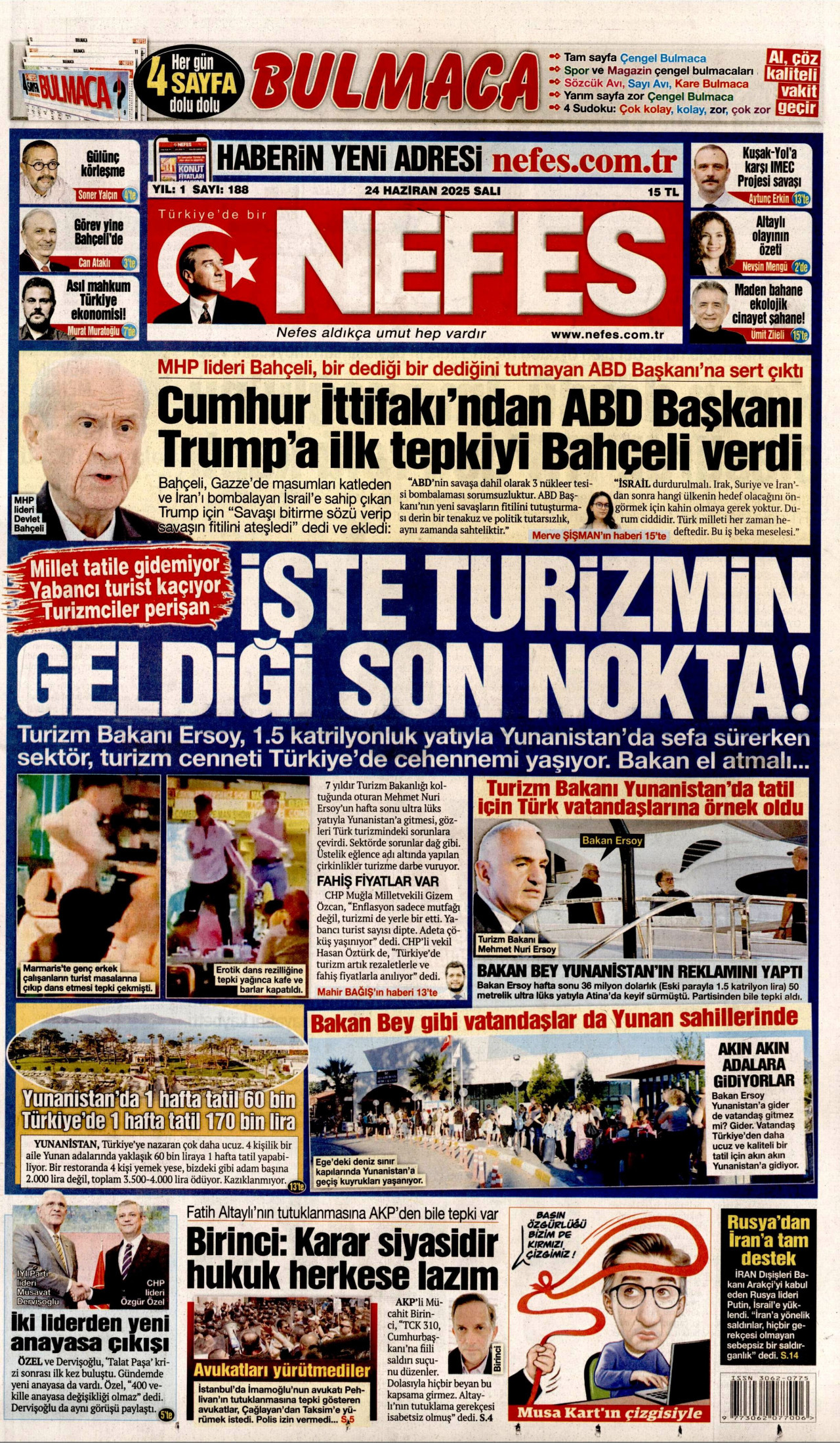 NEFES Gazete Manşeti