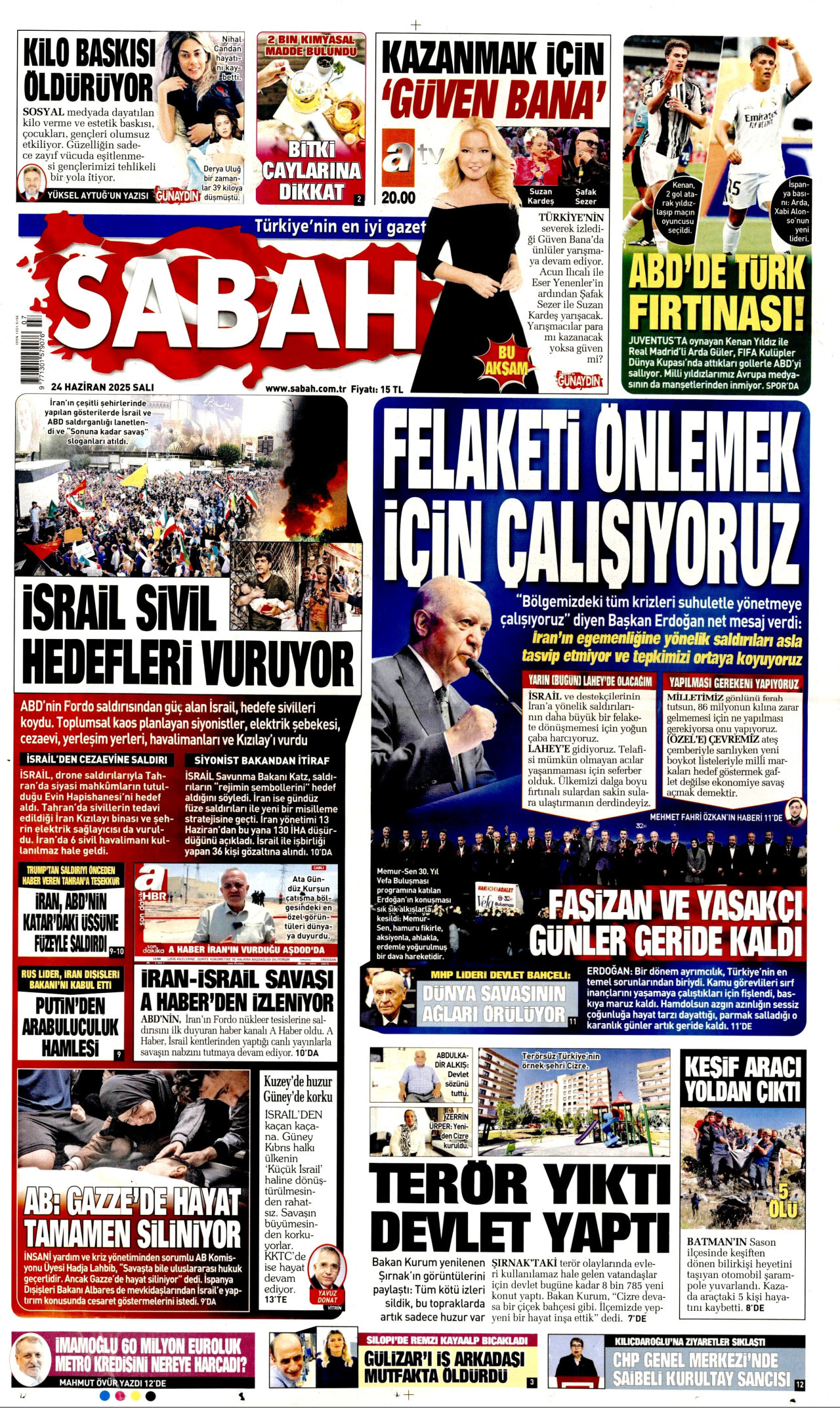 SABAH Gazete Manşeti