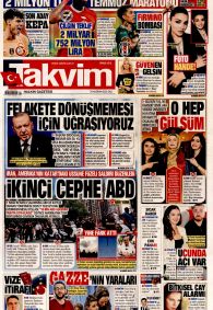 TAKVİM Gazete Manşeti